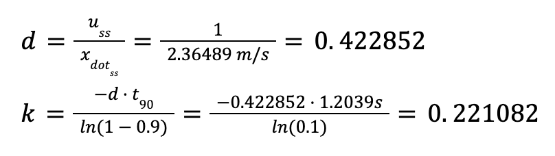 Drag & momentum calculations in m/s